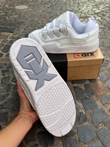 T nis Qix Hexagon Couro Nobuck Branco